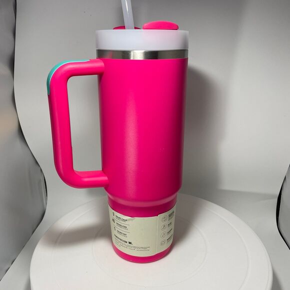 Stanley Quencher H2.0 FlowState 30oz Tumbler Passion Pink Handle Cup New - Picture 5 of 9